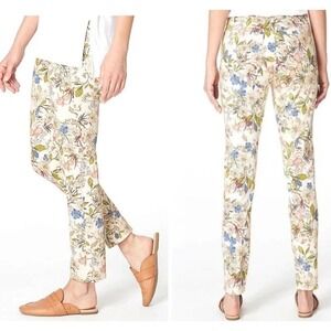 J.Jill Denim Authentic Fit Slim Ankle Floral Print Women's Jeans Size 16